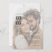 Vet, Minimaal, Trending, Foto, Boog, Huwelijk Kaart (Voorkant)