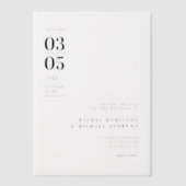 Vet, Minimaal, Trending, Trouwen Vellum Uitnodigingen (Voorkant)