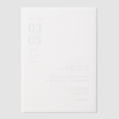 Vet, Minimaal, Trending, Trouwen Vellum Uitnodigingen (Voorkant)