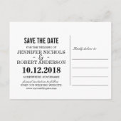 Vet Minimal BLUE waterverf BLACK SAVE THE DATE Aankondigingskaart (Achterkant)