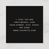 Vet & Minimal Green Leaf Heart Landscaping Lawn Vierkante Visitekaartje (Achterkant)