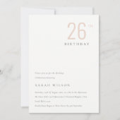 Vet Minimale Dusky Blush Elke zondag uitnodigen Bedankkaart (Voorkant)