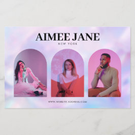 Vet minimalistisch boetiek, Salon foto holografisc Flyer