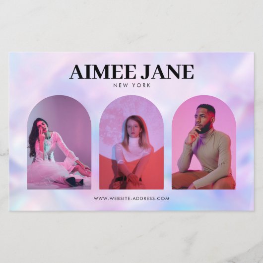 Vet minimalistisch boetiek, Salon foto holografisc Flyer (Voorkant)