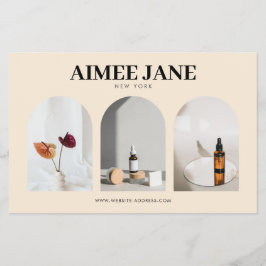 Vet minimalistisch boetiek, salon foto trio ivoor flyer