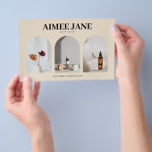 Vet minimalistisch boetiek, salon foto trio ivoor flyer (Hand)