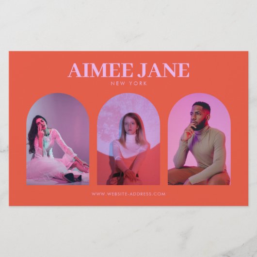 Vet minimalistisch boetiek, Salon Photo Trio Sinaa Flyer (Voorkant)