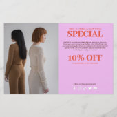 Vet minimalistisch boetiek, Salon Photo Trio Sinaa Flyer (Achterkant)