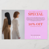 Vet minimalistisch boetiek, Salon Photo Trio Sinaa Flyer (Achterkant)