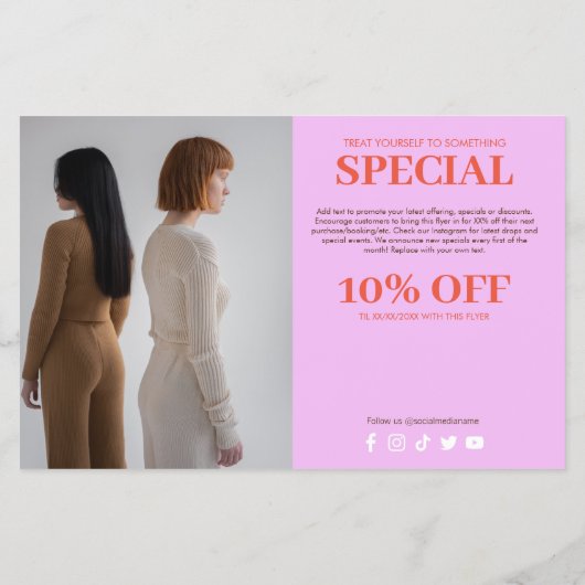 Vet minimalistisch boetiek, Salon Photo Trio Sinaa Flyer (Achterkant)