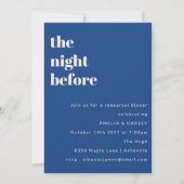 Vet minimalistisch Frans blauw repetitie diner Kaart (Voorkant)