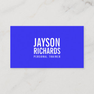 Vet minimalistisch, helder, blauw, persoonlijk tra visitekaartje