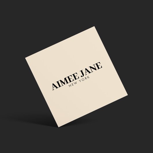 Vet Minimalistisch Luxe Boetiek Donker Ivoor Vierkante Visitekaartje