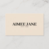 Vet Minimalistisch Luxe Boetiek Donker Ivoor Visitekaartje (Voorkant)