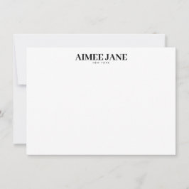 Vet Minimalistisch Luxe Boetiek Zwart/Wit Notitiekaartje