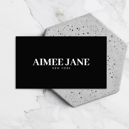 Vet Minimalistisch Luxe Boetiek Zwart/Wit Visitekaartje