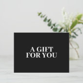 Vet Minimalistisch Luxe Boutique Zwart Cadeau Kaar (Staand voorkant)