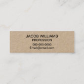 Vet minimalistisch modern visitekaartje (Achterkant)