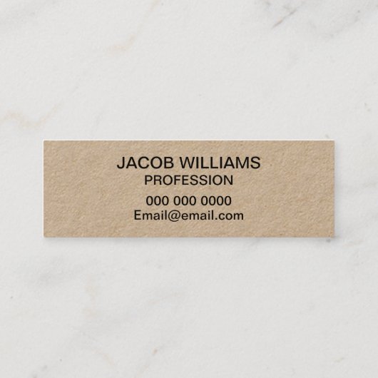 Vet minimalistisch modern visitekaartje (Achterkant)