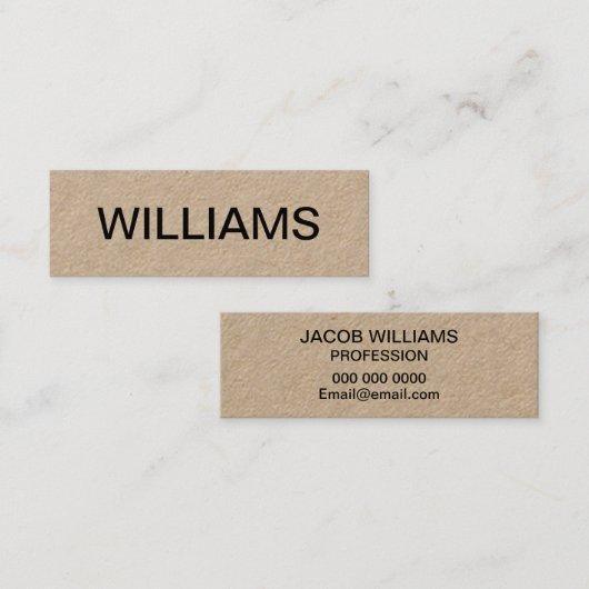 Vet minimalistisch modern visitekaartje (Voorkant / Achterkant)