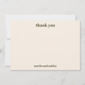 Vet minimalistisch mos Herfst retro aangepaste bru Bedankkaart (Voorkant)