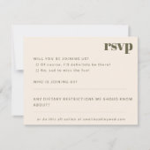 Vet minimalistisch mos Herfst retro aangepaste bru RSVP Kaartje (Voorkant)