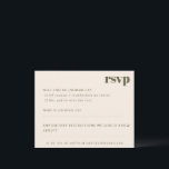 Vet minimalistisch mos Herfst retro aangepaste bru RSVP Kaartje<br><div class="desc">Vet Minimalistisch Moss Groen Herfst Retro Eenvoudige Aangepaste Bruiloft RSVP Behuizing Kaart</div>