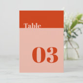 Vet minimalistisch Oranje roze weddenschapsnummer (Staand voorkant)