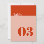 Vet minimalistisch Oranje roze weddenschapsnummer (Achterkant)