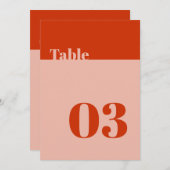 Vet minimalistisch Oranje roze weddenschapsnummer (Voorkant / Achterkant)