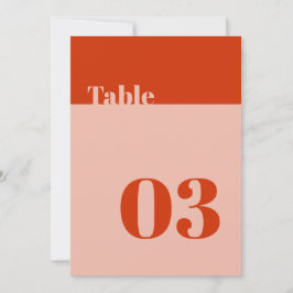 Vet minimalistisch Oranje roze weddenschapsnummer