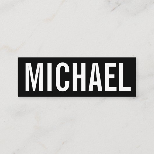 Vet minimalistisch professioneel modern visitekaar mini visitekaartje (Voorkant)