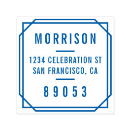 Vet minimalistisch retouradres voor typografie  zelfinktende stempel