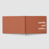 Vet Minimalistisch Roest Herfst Retro Custom Bruil Gastenboek (Volledig)