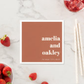 Vet Minimalistisch Roest Herfst Retro Custom Bruil Servet (Insitu)