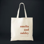 Vet Minimalistisch Roest Herfst Retro Custom Bruil Tote Bag<br><div class="desc">Vet Minimalistisch Rust Herfst Retro Eenvoudige Custom Wedding Canvas tas</div>