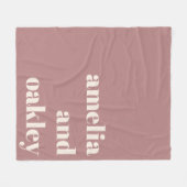 Vet minimalistisch stoffig Roos retro aangepaste b Fleece Deken (Voorkant (Horizontaal))