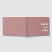 Vet minimalistisch stoffig Roos retro aangepaste b Gastenboek (Volledig)