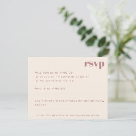 Vet minimalistisch stoffig Roos retro aangepaste b RSVP Kaartje