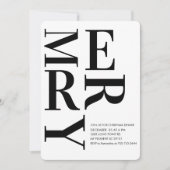 Vet minimalistisch vrolijk kerstdiner kaart (Voorkant)