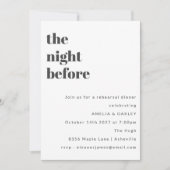 Vet minimalistisch wit eenvoudig repetitie diner kaart (Voorkant)