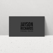 Vet Minimalistisch Zwart/Grijs Personal Trainer Visitekaartje