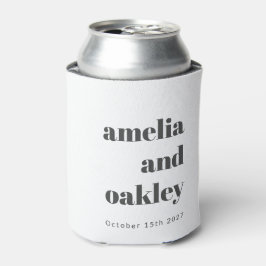 Vet minimalistisch zwart wit retro aangepaste brui blikjeskoeler