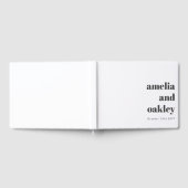 Vet minimalistisch zwart wit retro aangepaste brui gastenboek (Volledig)