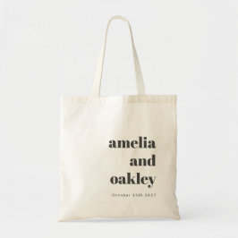 Vet minimalistisch zwart wit retro aangepaste brui tote bag