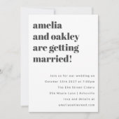 Vet Minimalistisch Zwart Wit Retro Eenvoudige Brui Kaart (Voorkant)