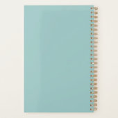 Vet Minimalistische Aqua Blue Retro Custom Wedding Planner (Achterkant)