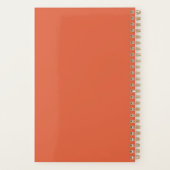 Vet Minimalistische Helder Sinaasappel Retro Custo Planner (Achterkant)