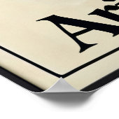 Vet Minimalistische Ram Zodiac Sign Poster (Hoek)