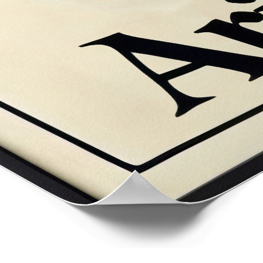 Vet Minimalistische Ram Zodiac Sign Poster (Hoek)